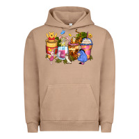 Pigment Burro cartoon characters coffee cups Urban Hoodie - Zillion Design Studio