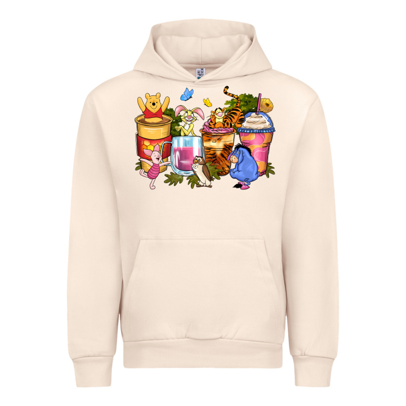 Cartoon Characters Coffee Cups Urban Hoodie by Zillion Design Studio | Teevron