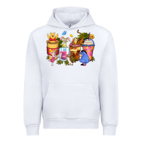 White cartoon characters coffee cups Urban Hoodie - Zillion Design Studio