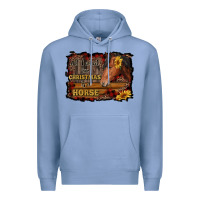 Colony Blue all i want for christmas is a horse brown horse Premium Hoodie - RanaPortraitStore