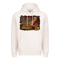 Pale Pink all i want for christmas is a horse brown horse Premium Hoodie - RanaPortraitStore