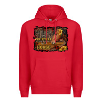 Red all i want for christmas is a horse brown horse Premium Hoodie - RanaPortraitStore