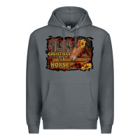 Rock all i want for christmas is a horse brown horse Premium Hoodie - RanaPortraitStore