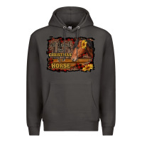 Smoke all i want for christmas is a horse brown horse Premium Hoodie - RanaPortraitStore