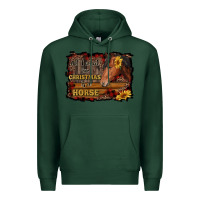 Sports Green all i want for christmas is a horse brown horse Premium Hoodie - RanaPortraitStore