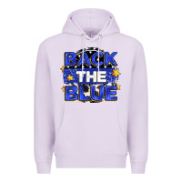 Lilac back the blue Premium Hoodie - Zillion Design Studio