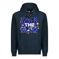 Navy back the blue Premium Hoodie - Zillion Design Studio