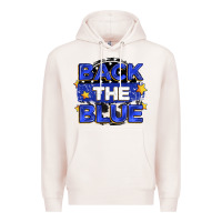 Pale Pink back the blue Premium Hoodie - Zillion Design Studio