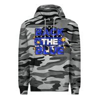 Slate Camo back the blue Premium Hoodie - Zillion Design Studio