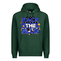 Sports Green back the blue Premium Hoodie - Zillion Design Studio
