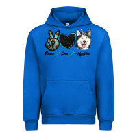 Cobalt peace love huskies Urban Hoodie - RanaPortraitStore