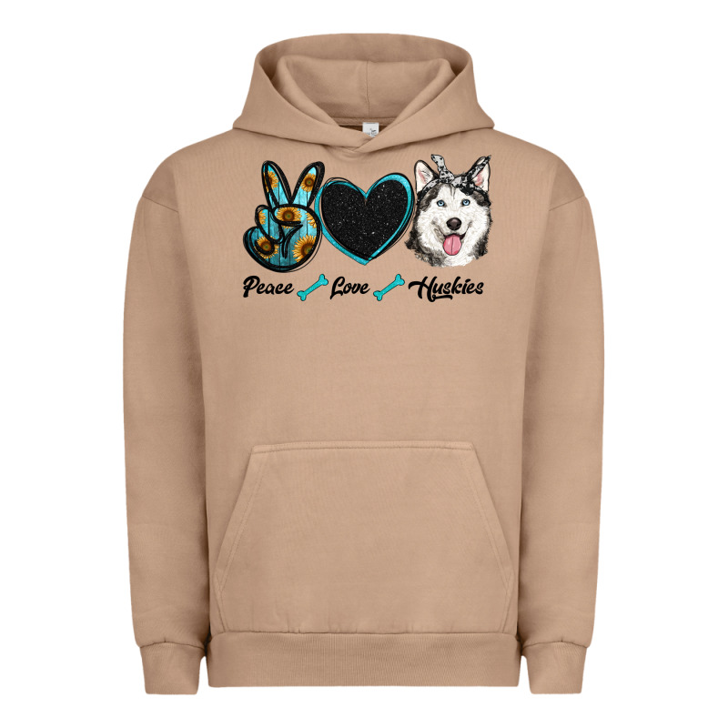 Peace Love Huskies Urban Hoodie by RanaPortraitStore | Teevron
