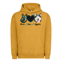 Pigment Peanut Butter peace love huskies Urban Hoodie - RanaPortraitStore