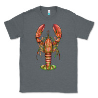 Charcoal Heather lobster Classic Tee - BarkalooDesign