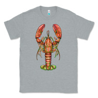 Heather Grey lobster Classic Tee - BarkalooDesign