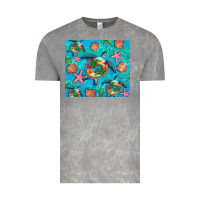 Cloud Rock Turtle summer seashells starfish seaweed Vintage Tee - Artiststas