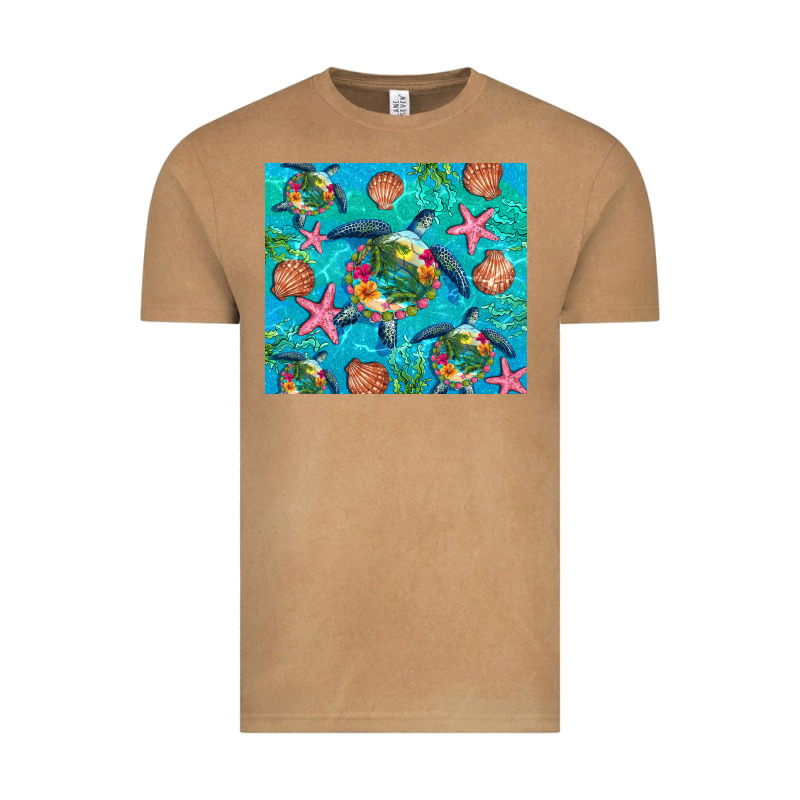 Turtle Summer Seashells Starfish Seaweed Vintage Tee by Artiststas | Teevron