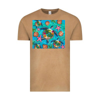 Vintage Camel Turtle summer seashells starfish seaweed Vintage Tee - Artiststas