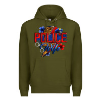 Army Green police wife with lightning bolt Premium Hoodie - Zillion Design Studio