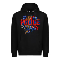 Black police wife with lightning bolt Premium Hoodie - Zillion Design Studio