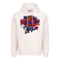 Pale Pink police wife with lightning bolt Premium Hoodie - Zillion Design Studio