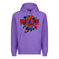 Purple police wife with lightning bolt Premium Hoodie - Zillion Design Studio