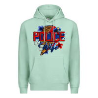Seafoam police wife with lightning bolt Premium Hoodie - Zillion Design Studio