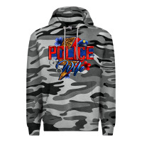Slate Camo police wife with lightning bolt Premium Hoodie - Zillion Design Studio