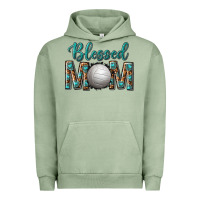 Pigment Oil Green western blessed mom with volleyball Urban Hoodie - texasbilliewilder
