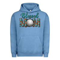 Pigment Pebble Blue western blessed mom with volleyball Urban Hoodie - texasbilliewilder