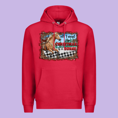 All I Want For Christmas Is A Horse  With Farm Premium Hoodie Designed By Ranaportraitstore