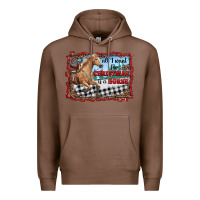 Chestnut all i want for christmas is a horse  with farm Premium Hoodie - RanaPortraitStore