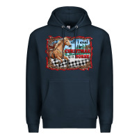 Navy all i want for christmas is a horse  with farm Premium Hoodie - RanaPortraitStore