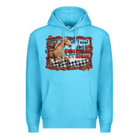 Ocean Blue all i want for christmas is a horse  with farm Premium Hoodie - RanaPortraitStore