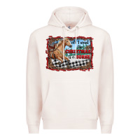 Pale Pink all i want for christmas is a horse  with farm Premium Hoodie - RanaPortraitStore