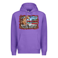 Purple all i want for christmas is a horse  with farm Premium Hoodie - RanaPortraitStore
