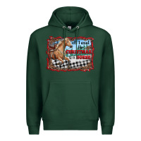 Sports Green all i want for christmas is a horse  with farm Premium Hoodie - RanaPortraitStore