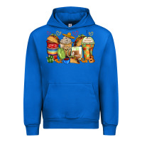 Cobalt tacos coffee cups Urban Hoodie - Zillion Design Studio