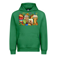 Emerald tacos coffee cups Urban Hoodie - Zillion Design Studio