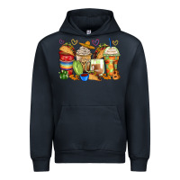 Navy tacos coffee cups Urban Hoodie - Zillion Design Studio