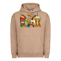 Pigment Burro tacos coffee cups Urban Hoodie - Zillion Design Studio