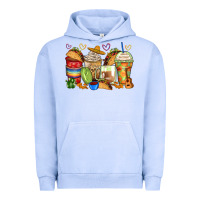 Pigment Grape Ice tacos coffee cups Urban Hoodie - Zillion Design Studio