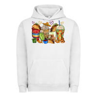Pigment Lunar Rock tacos coffee cups Urban Hoodie - Zillion Design Studio