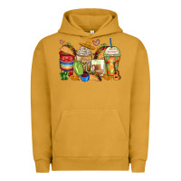 Pigment Peanut Butter tacos coffee cups Urban Hoodie - Zillion Design Studio