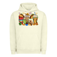 Pigment Pistachio tacos coffee cups Urban Hoodie - Zillion Design Studio