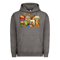 Pigment Tornado tacos coffee cups Urban Hoodie - Zillion Design Studio