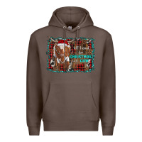 Coffee all i want for christmas is a cow longhorn Premium Hoodie - RanaPortraitStore