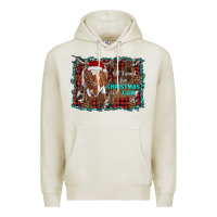 Oatmeal Heather all i want for christmas is a cow longhorn Premium Hoodie - RanaPortraitStore