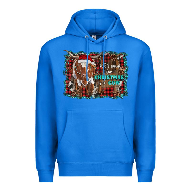 All I Want For Christmas Is A Cow Longhorn Premium Hoodie by RanaPortraitStore | Teevron