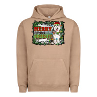 Pigment Burro merry and bright husky farm  background Urban Hoodie - RanaPortraitStore